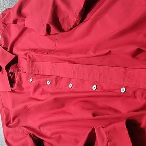 Red men's dress shirt